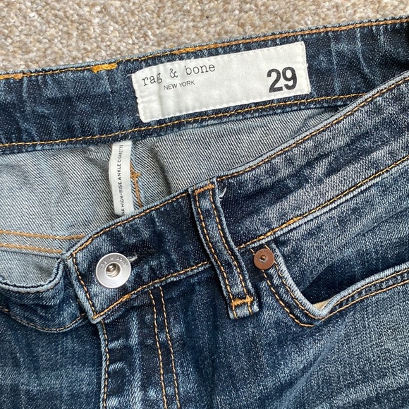 Rag & Bone Nina High Rise Ankle Cigarette Jean *Tailored Waist* Retail $255 - Picture 2 of 6